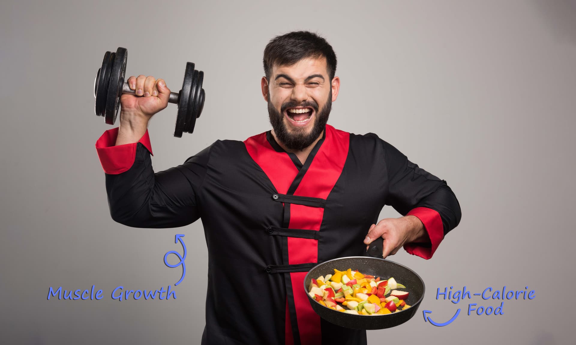 Illustration of healthy foods for muscle growth